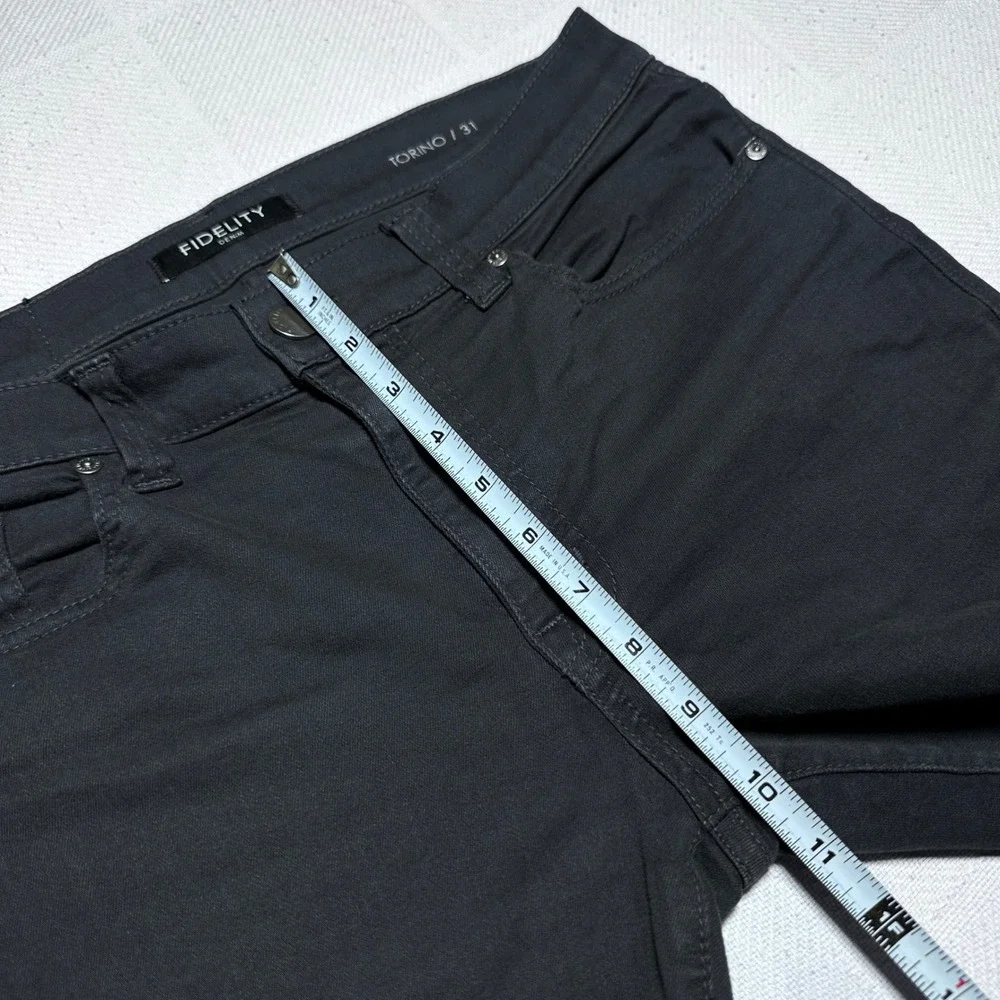 Fidelity Torino Jeans Mens 31x34 Slim Fit Stretch Made in USA Anchor Grey M21397